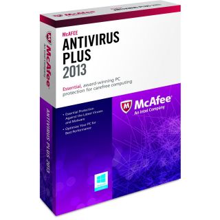 New McAfee Antivirus Plus 2013 3pc Internet Security Software 3 User