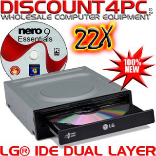 Black LG IDE Internal CD DVD±RW±DL ROM 22x Burner Drive