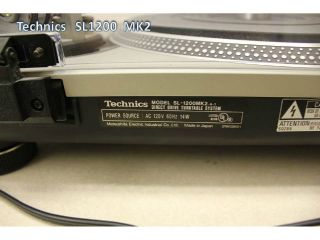 Technics SL1200 MK2 SL 1200 MK2 Turntable Quartz Direct Drive