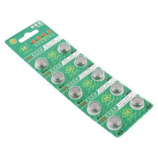AG13 A76 1.55V High Capacity Alkaline Button Cell Batteries (10 pack