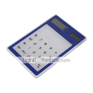 USD $ 3.99   Transparent Solar Powered Calculator(Blue),