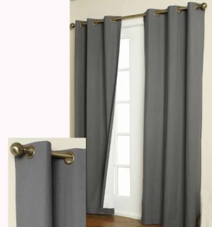 80x84 Grommettop Insulated Roomdarkening Curtains Weathermate Pewter