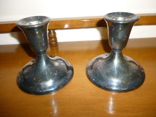 International Silver Co Silverplate Pair Of Candlestick Holders 4