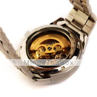 EUR € 45.62   acero inoxidable banda reloj de pulsera esqueleto