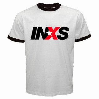 New INXS Australia Rockband Ringer T Shirt Size s 2XL