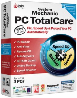 Iolo System Mechanic PC Totalcare Total Care 3 PC New