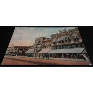 Vintage Postcard Jefferson Street Iola Kansas KS C1910