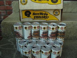 Pittsburgh Steelers Iron City Beer Cans Case