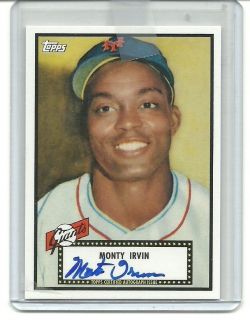 MONTE IRVIN 2011 TOPPS LINEAGE HOF AUTO CARD AUTOGRAPH SP NY GIANT