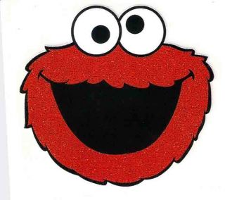 Elmo as Cookie Monster Googly Eyes Iron on Transfer