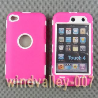  Proof Rubber Plastic Full Case Skin for iPod Touch 4 4G 4th Gen