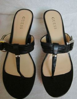 Guess Women Wedge Sandals Black Color Size 10 M Style Wgirvin