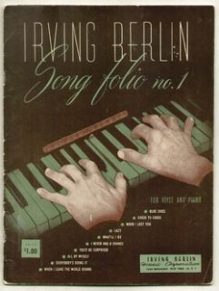 Irving Berlin 1944 Song Folio No 1 Album Book