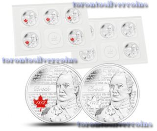 War of 1812 Canada General Sir Isaac Brock 25 Cent Quarter 10 Pack Set
