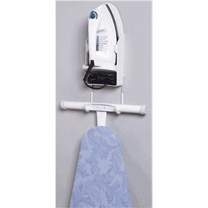  Essentials 166 1 Plastic Wall Mounted Ironing Board Holder