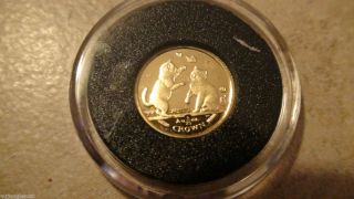 2004 Cats Isle of Man Proof 1 25 oz 999 Gold Coin Limited Issue