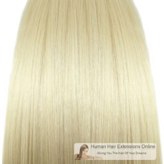 Real Clip in on Remy Human Hair Extensions Blonde 60