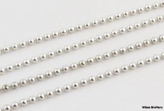 Beaded Chain Necklace Sterling Silver Italian 925 18 Estate Fashion