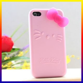 Hello Kitty Pink Silicone Case for iPod iTouch 4 Gen 4G 4th Back Cover