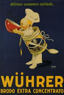 ITALY LIKE EXTRA CHICKEN SOOP BABY BOY FOOD WUHRER VINTAGE POSTER