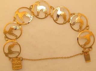 Italian Greyhound Jewelry Gold Bracelet by Touchstone
