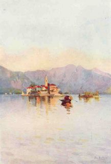 Italy Lake Maggiore Isola Pescatori Vintage Print 1912