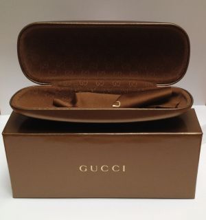 Gucci Italian Made Gold Eyeglass Sunglass Hard Case Gift Box Set New