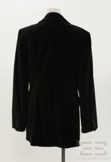 Isaac Isaac Mizrahi Black Velvet Button Front Coat Size 10