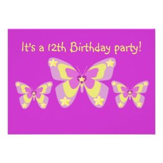 Butterfly, 15th Birthday Party Invitation 