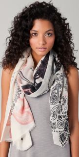 we are owls Skulls Cashmere Scarf
