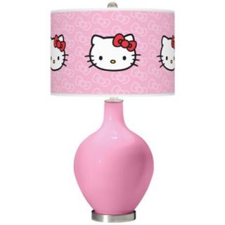 Pale Pink Hello Kitty Classic Ovo Glass Table Lamp   #X1360 Y4960