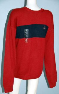 IZOD Mens NWT Red Blue Heavy Cotton Sweater Cardigan Knit Shirt Jacket