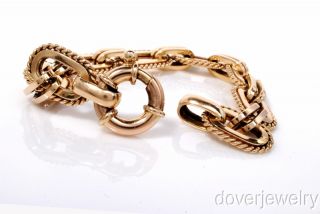 Italy 14k Gold Thick Chain Link Heavy Bracelet 30 6 Grams
