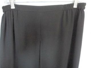 Elegant Holiday Jr Nites Black Crepe Chiffon Lagenlook Skirt Pants PL