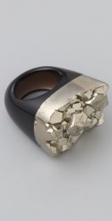 Jody Candrian Jewelry Black Quartz & Pyrite Ring