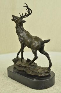 Elk Stag Buck Deer Wildlife Art Cabin Lodge Sportsman Art Bronze