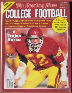  SPORTING NEWS COLLEGE FOOTBALL YEARBOOK USCS JACK DEL RIO ON THE COVER