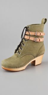 Swedish Hasbeens Ankle Wrap Combat Boots