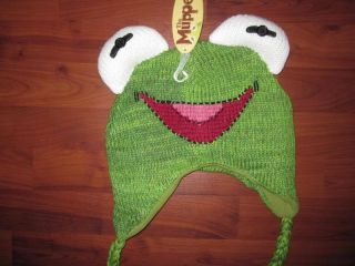 Licensed Disneyland Muppet Kermit Frog Ears Hat Knit Beanie