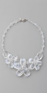 Kenneth Jay Lane Crystal Flower Necklace