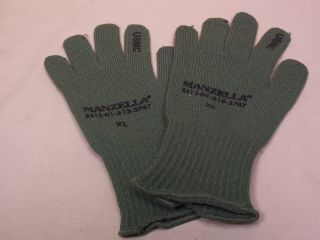  USGI USMC Military Surplus XL Manzella Glove Liners Inserts O ive Drab