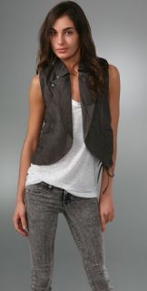 Illia Leather Drawstring Vest