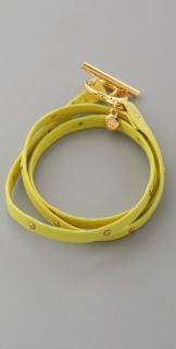 Gorjana Graham Leather Studded Wrap Bracelet