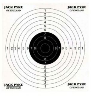 Jack Pyke Shooting Target, 14cm by 14cm paper card shooting target