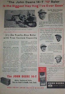 1956 John Deere 14T Baler Ad
