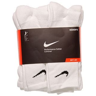 Nike Performance Cotton Cushioned Crew Womens 6 Pack   SX4451 101