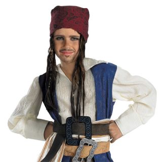 Jack Sparrow Child Costume Headband with Hair Pirates of The Caribbean