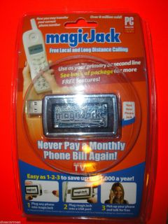 Magicjack USB Phone Jack w 1Year Majicjack Magic Majic