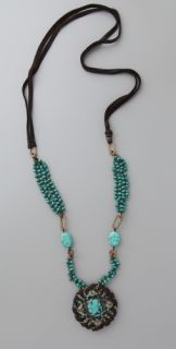 Cynthia Dugan Jewelry Turquoise Beaded Pendant Necklace