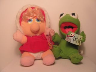  Vintage Jim Hensons Muppet Babies Miss Piggy and Kermit 1988